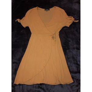 Lulus Yellow Wrap Dress